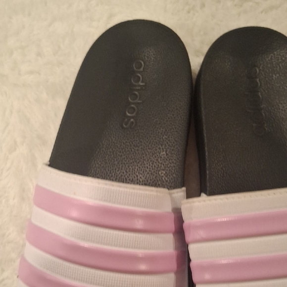 Adidas Black and Pink Sporty Slide Sandals - Picture 3 of 4